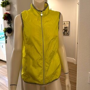 Xds By Daily Sports Yellow Zippered 
Wind Golf Vest Sz L